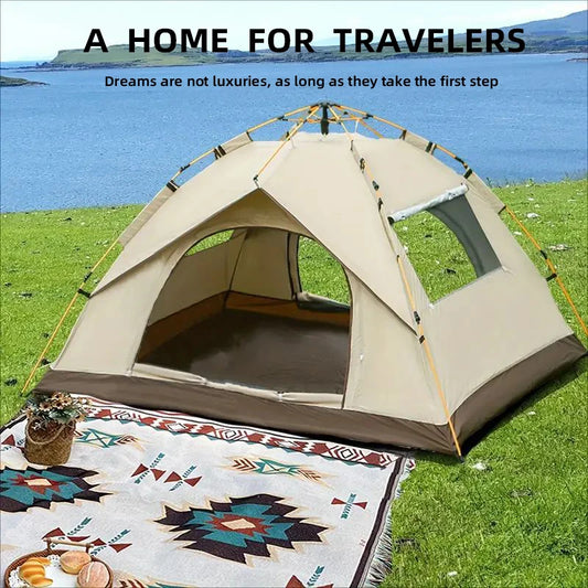 3-4 Person Outdoor Folding Tent Quick Automati Opening Self-driving