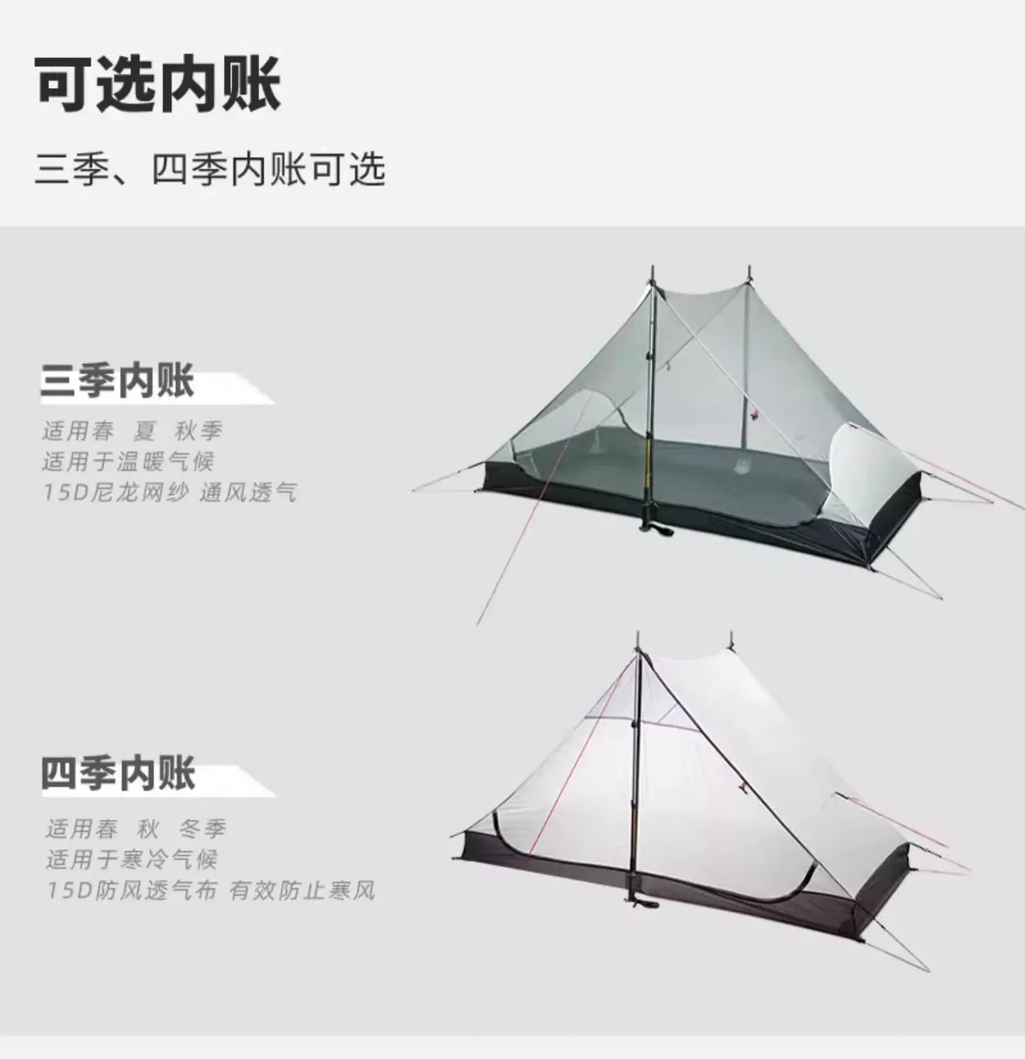 2024 New Version FLAME'S CREED LanShan 2 Person Oudoor Ultralight