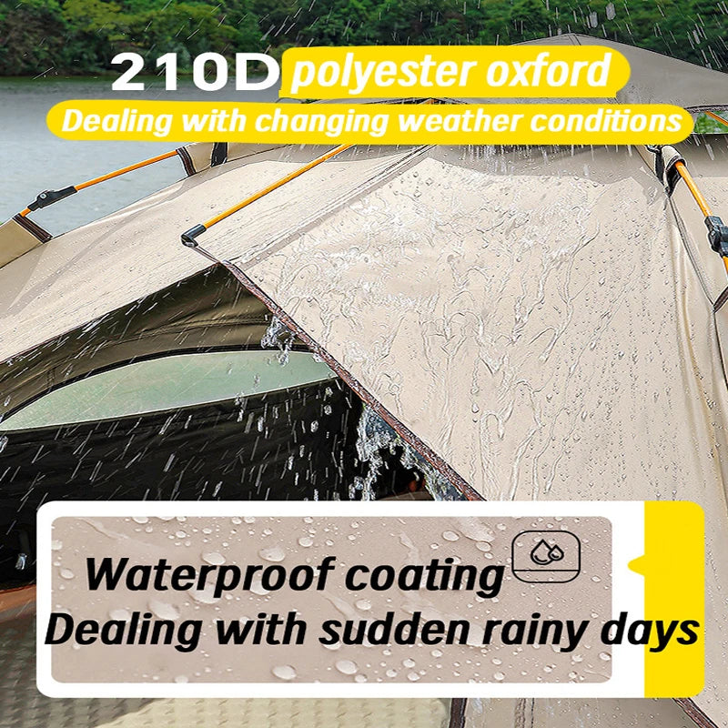 3-4 Person Outdoor Folding Tent Quick Automati Opening Self-driving